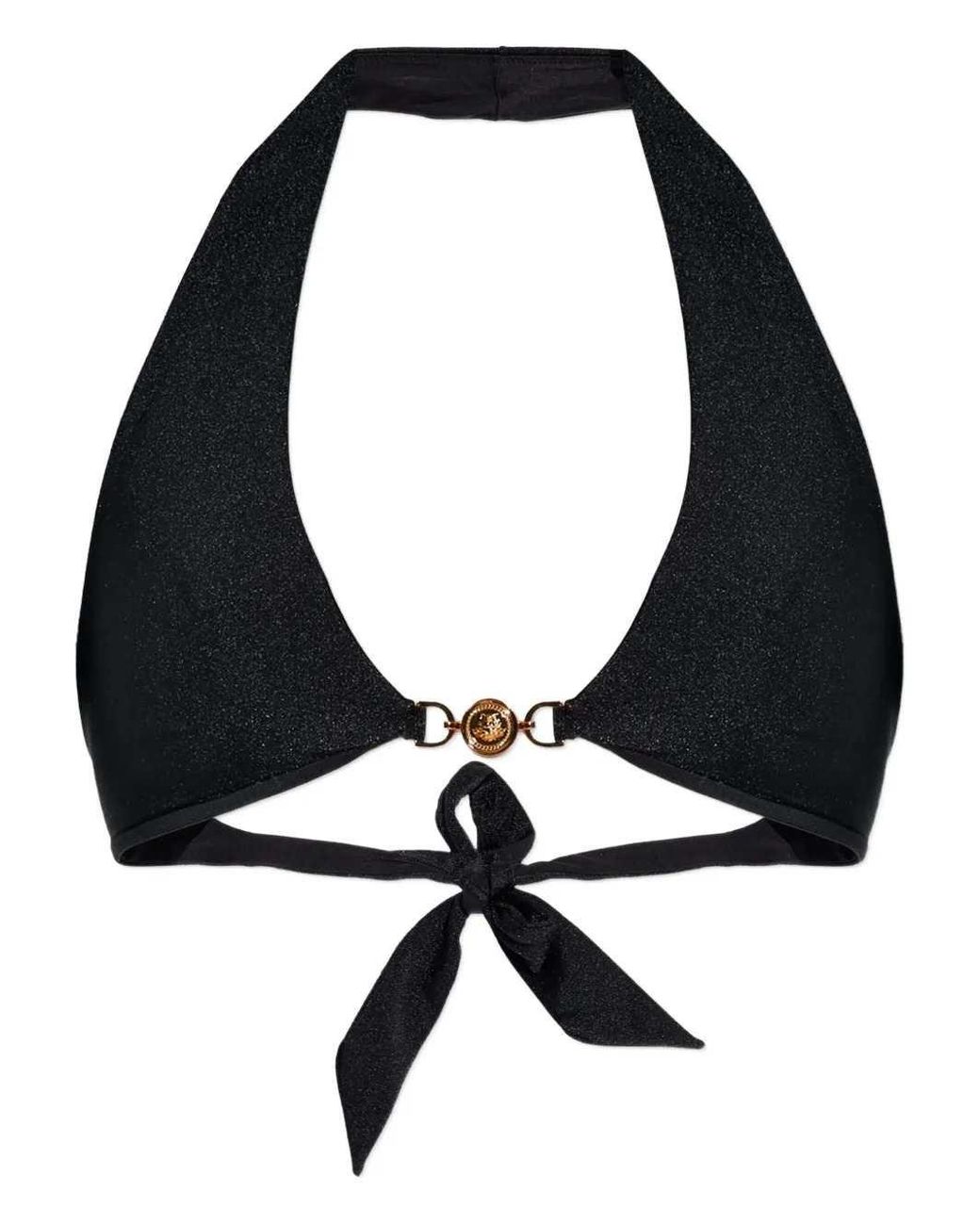 Versace Black Medusa Bikini Top