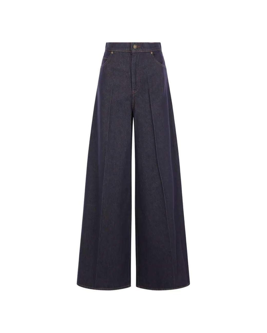 Max Mara Blue Wide-Leg Jeans