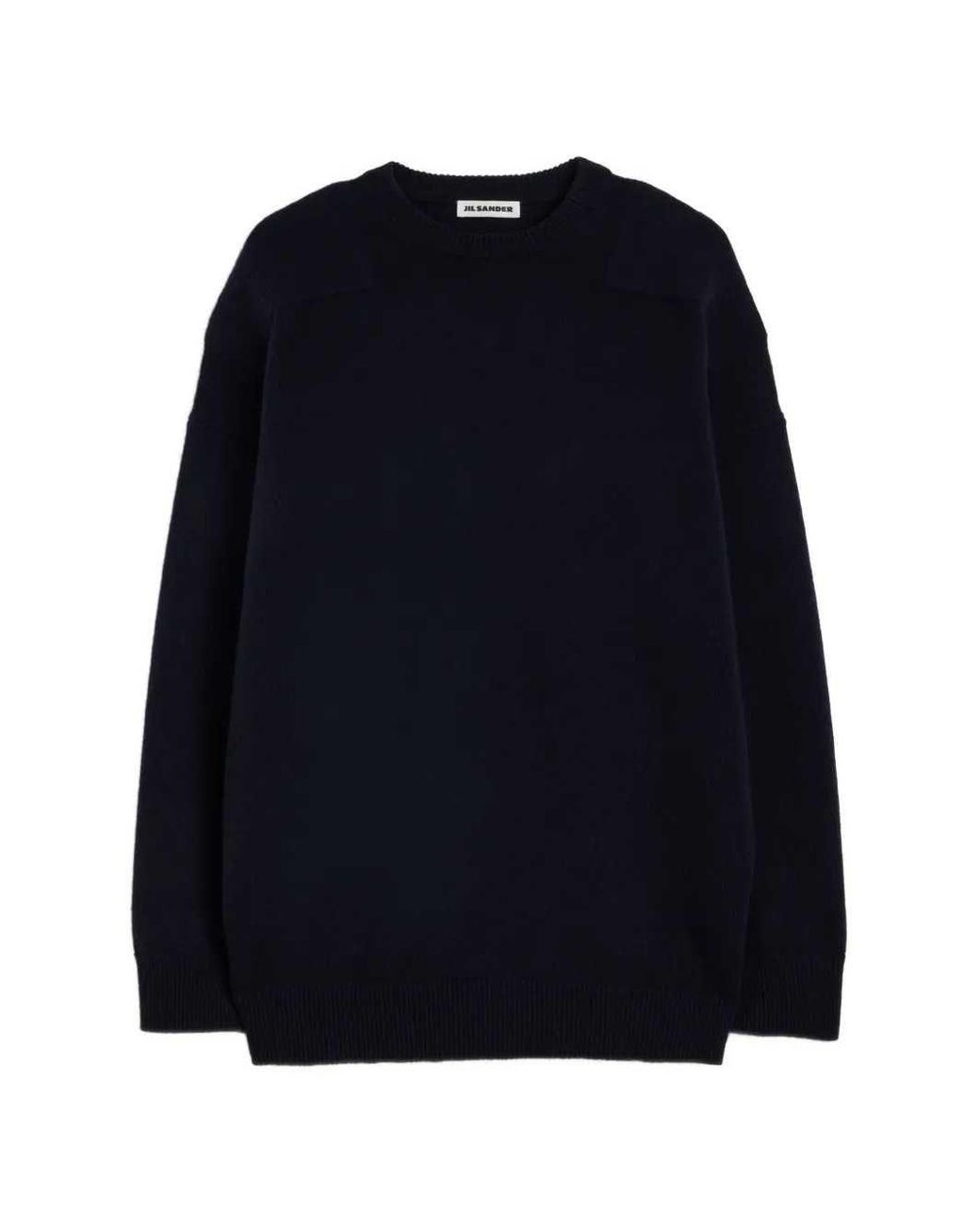 Jil Sander Blue Wool-Blend Crew-Neck Sweater for men