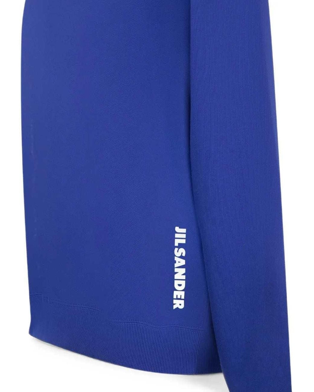 Jil Sander Blue Long-Sleeve Crew-Neck Sweatshirt for men