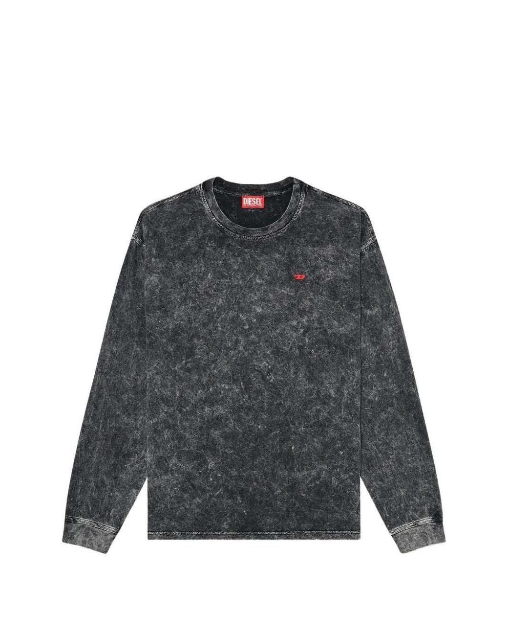 DIESEL Gray Long-Sleeve T-Shirt for men