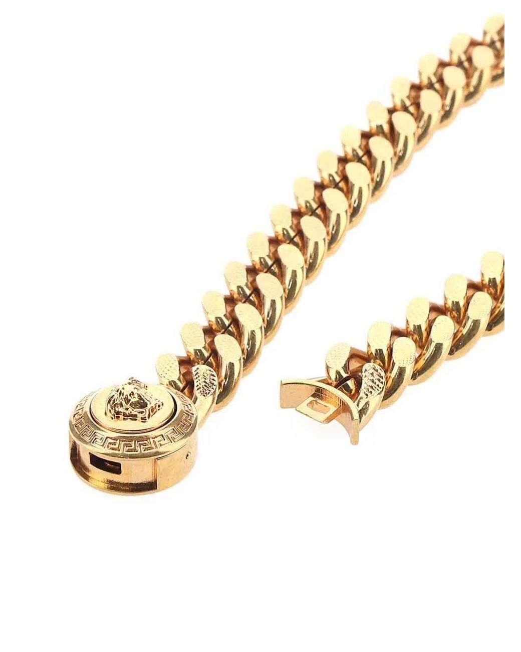 Versace Metallic Medusa Chain Necklace for men