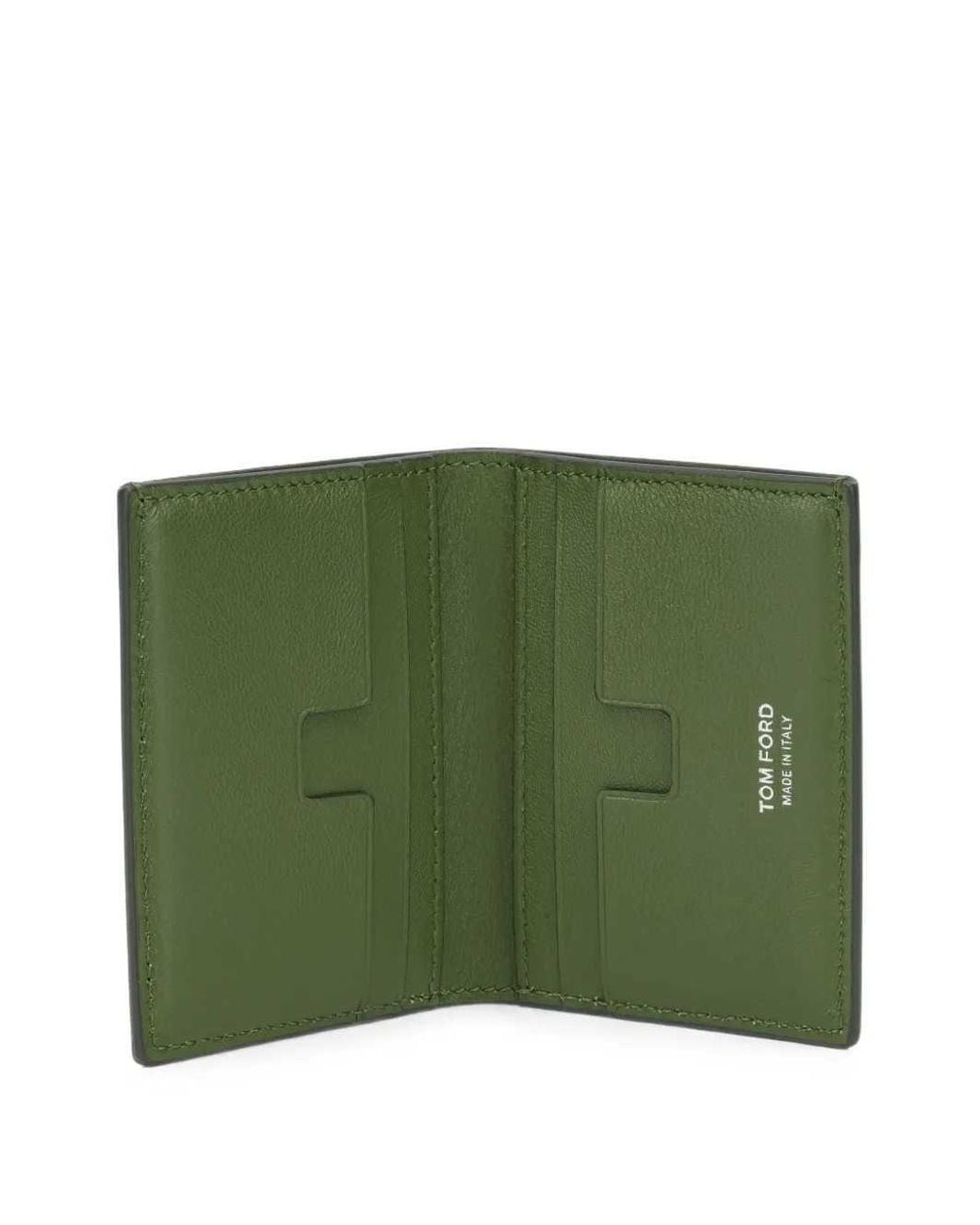 Tom Ford Green Crocodile-Effect Wallet for men