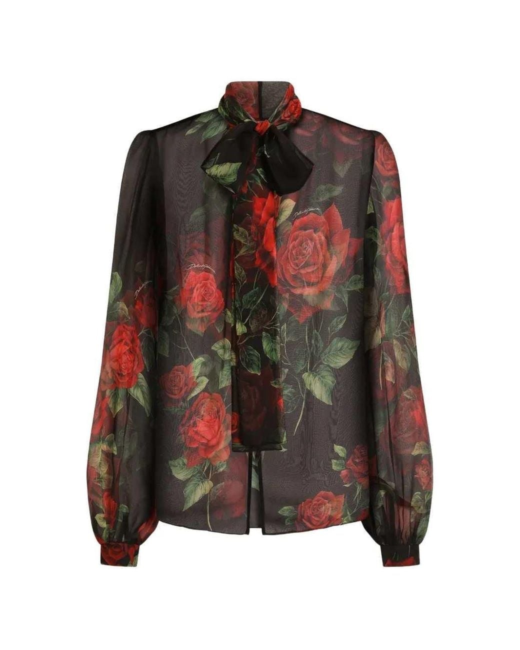Dolce & Gabbana Brown Printed Blouse