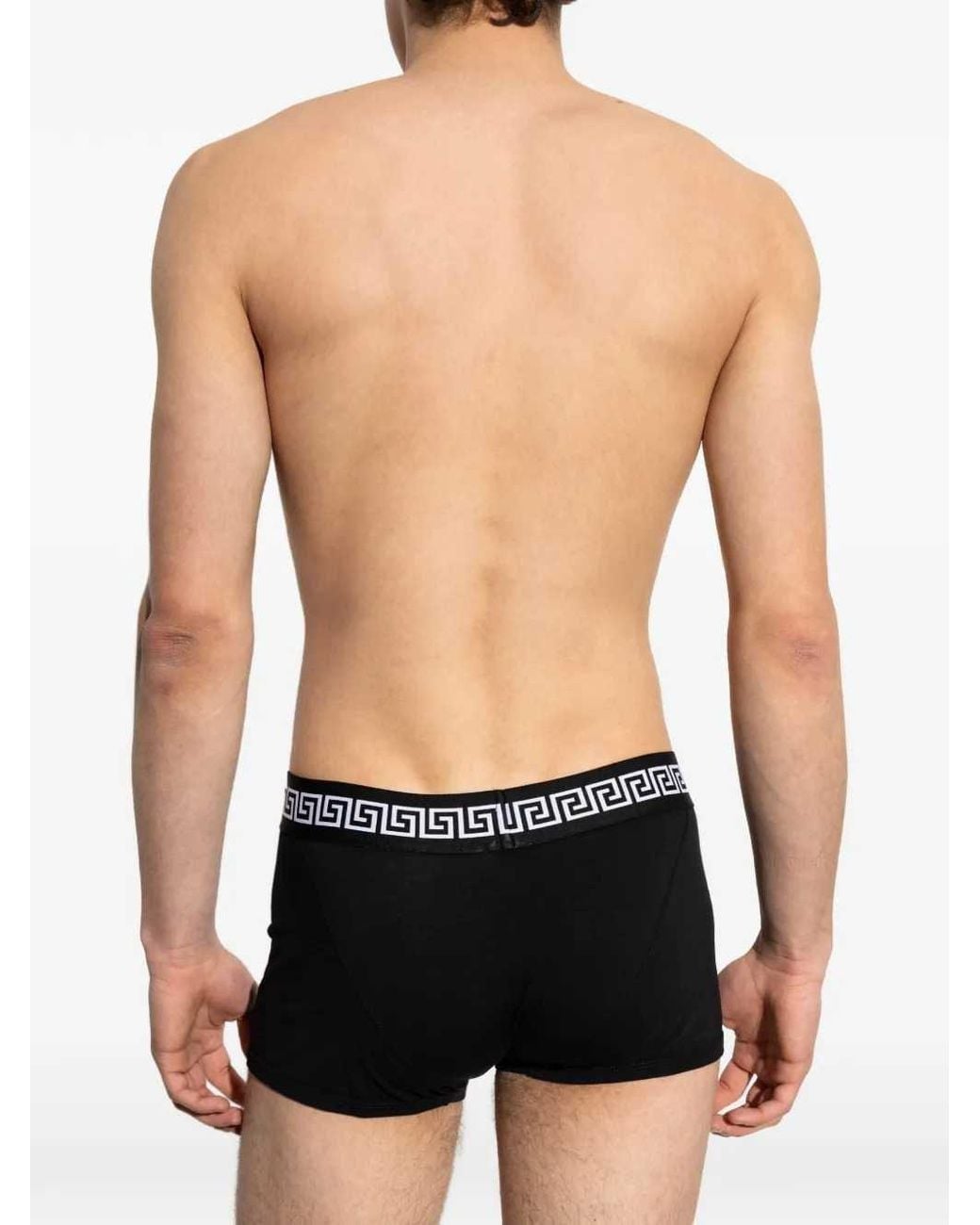 Versace Black Greca Medusa Boxer Briefs (Set Of Two) for men