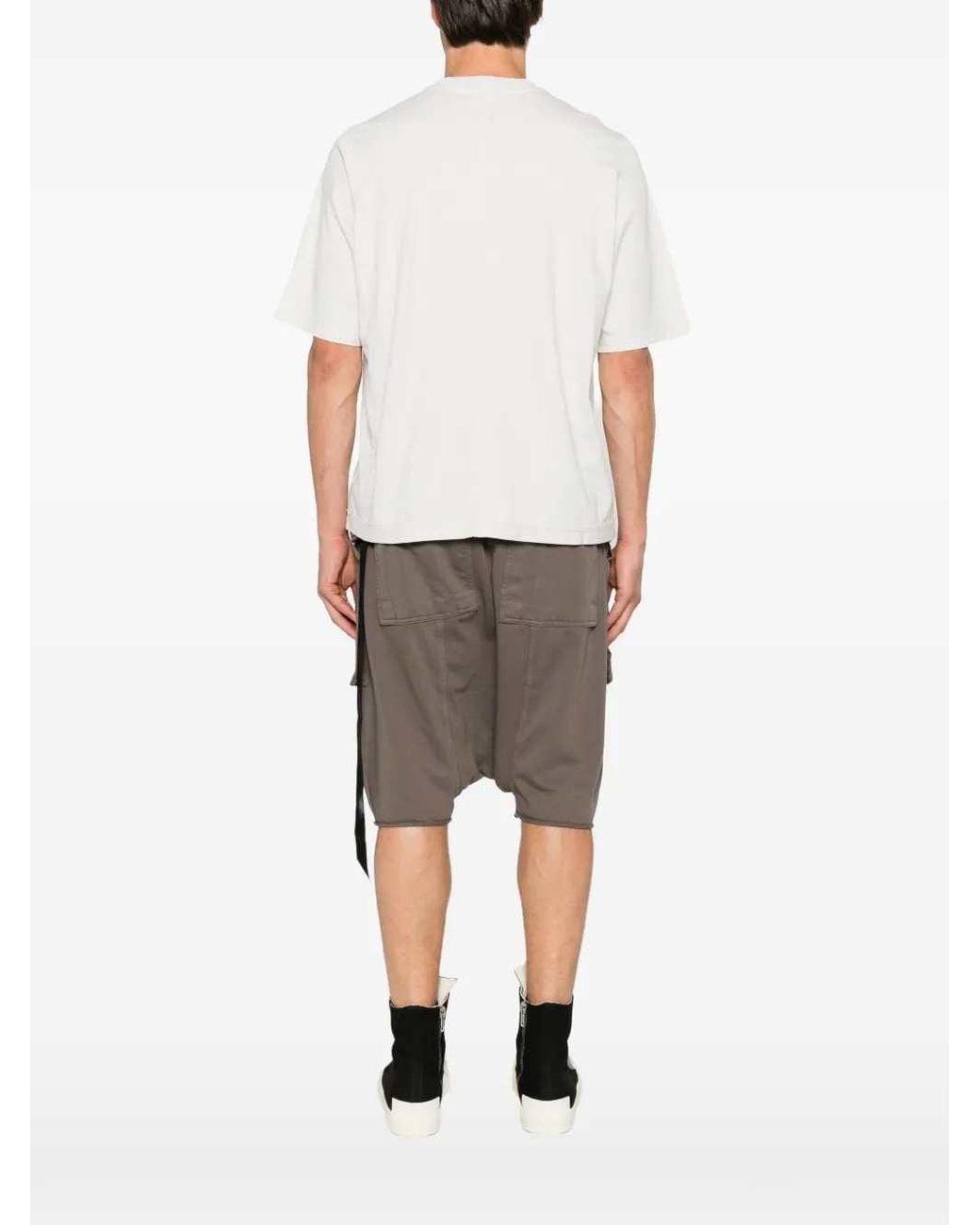 Rick Owens White Graphic Print T-Shirt for men
