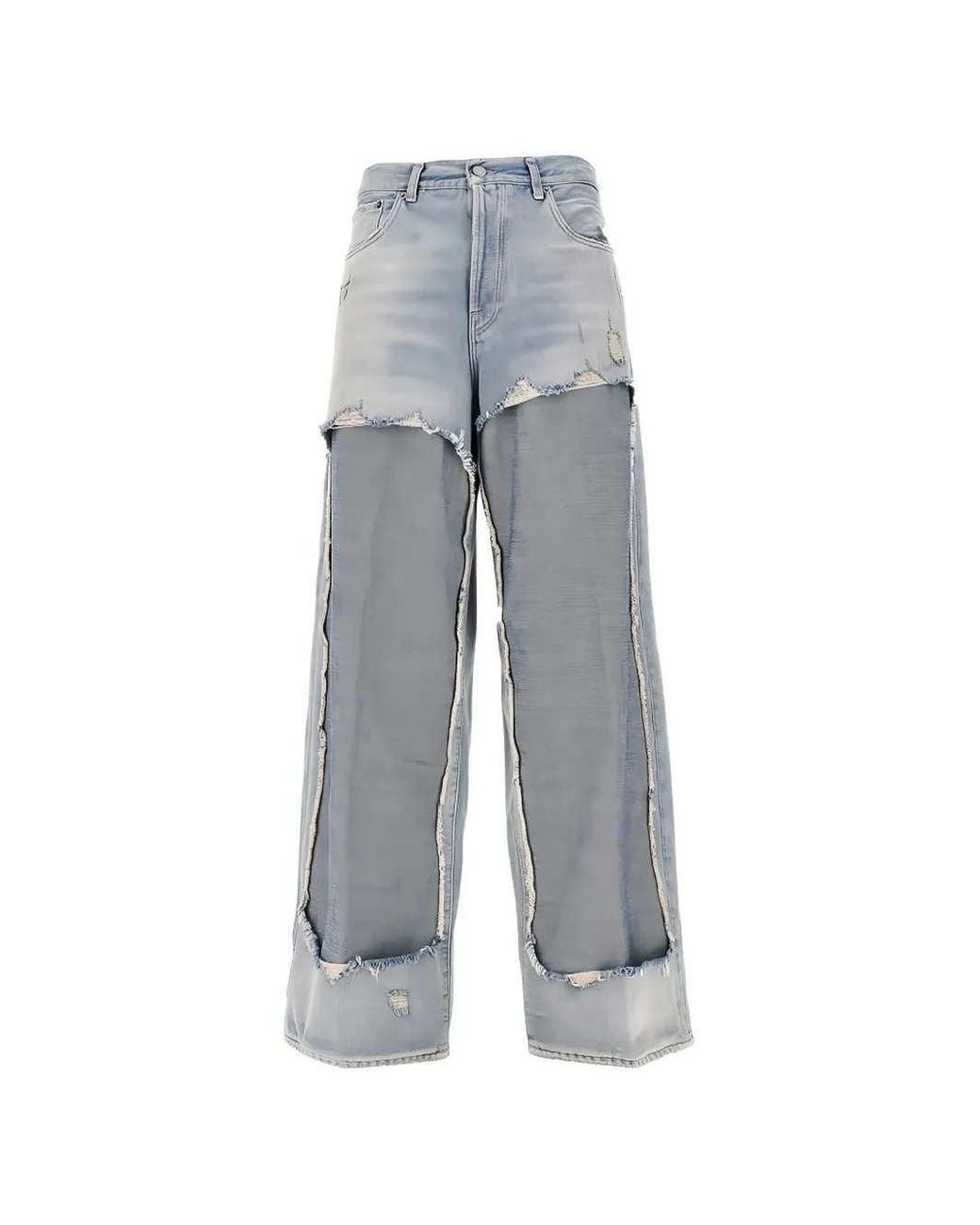 Haikure Gray Betha Jeans With A Distressed Finish for men