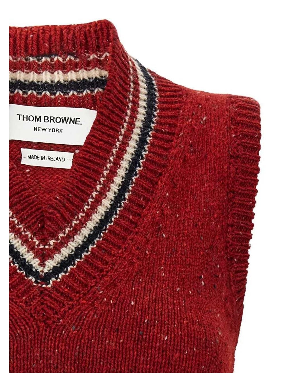 Thom Browne Red Hector Tank Top