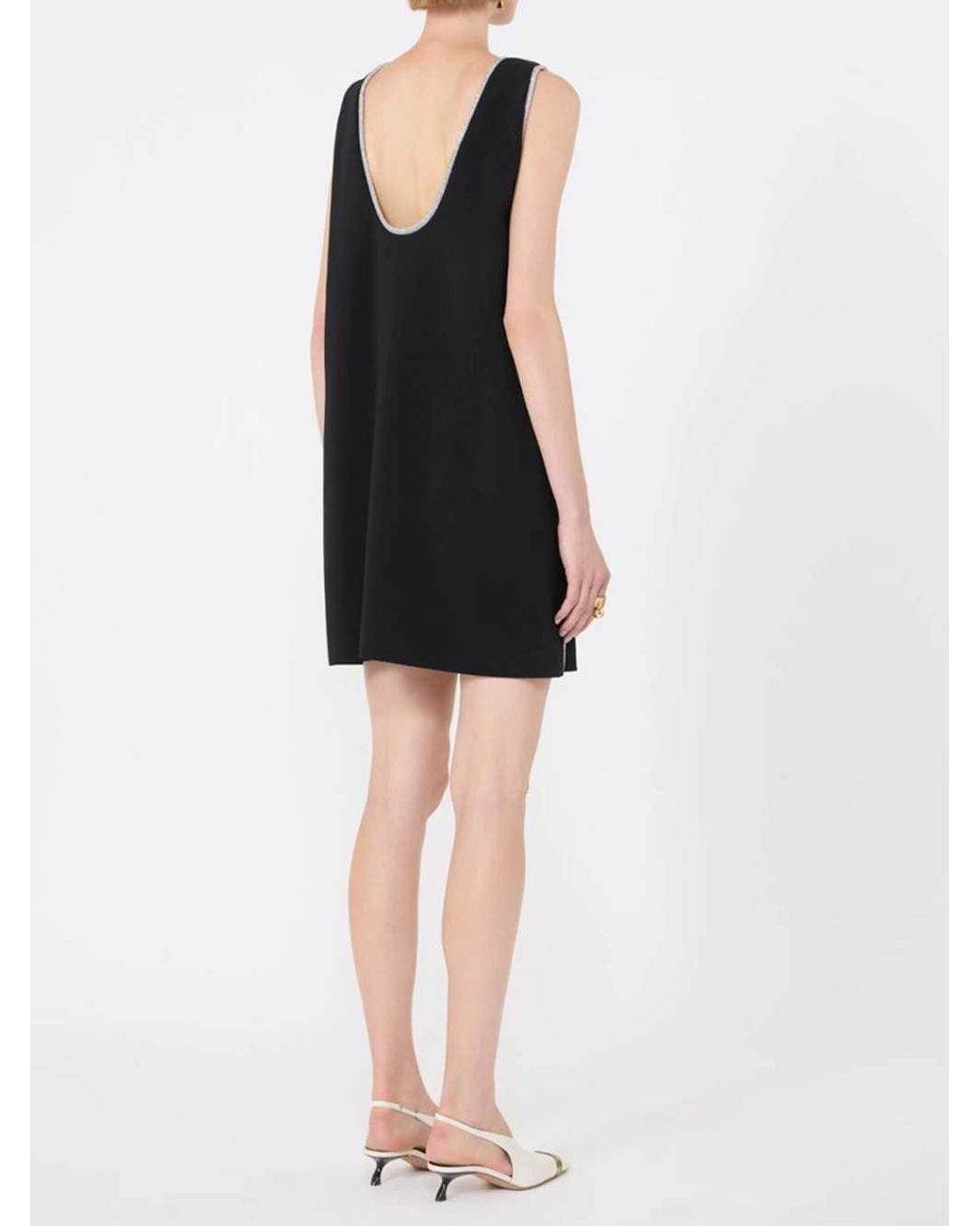 Sportmax Black Stretch Viscose Dress
