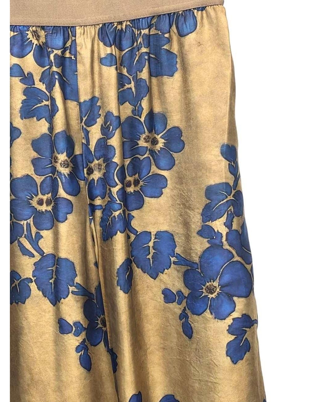 Uma Wang Blue Pansy Trousers