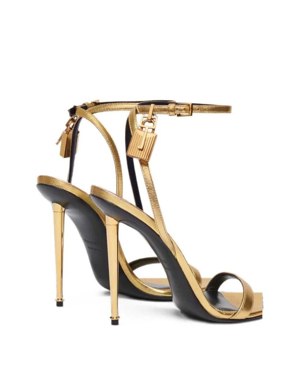 Tom Ford Metallic Padlock Sandals