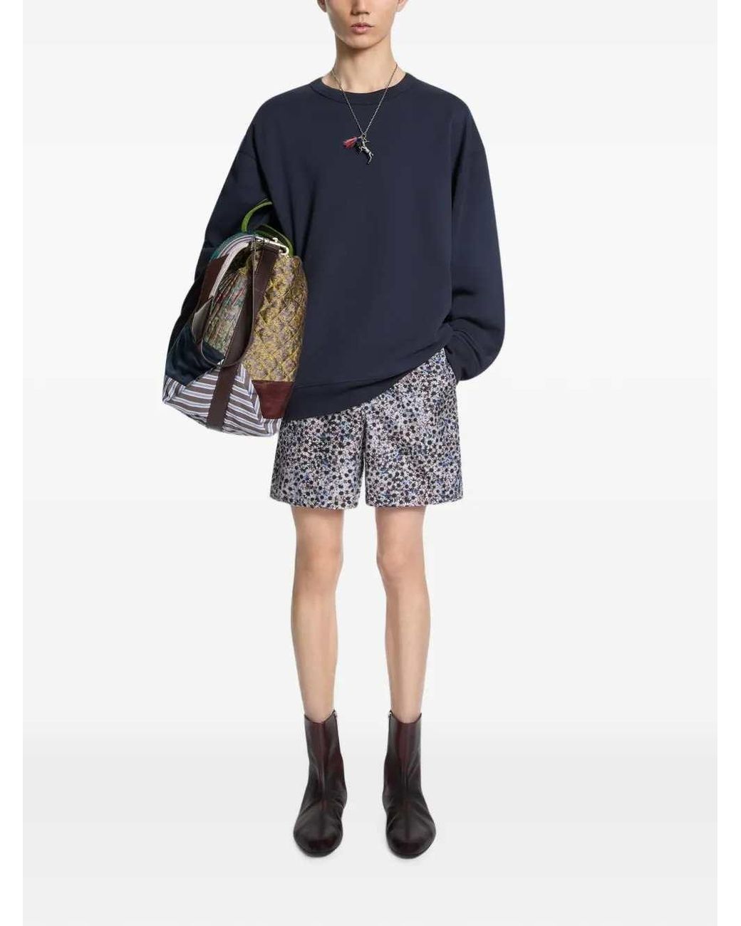 Dries Van Noten Brown Leather Sock Boots for men
