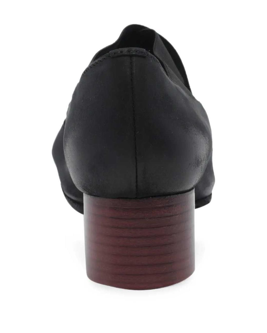 Uma Wang Black Block-Heel Ballet Flats