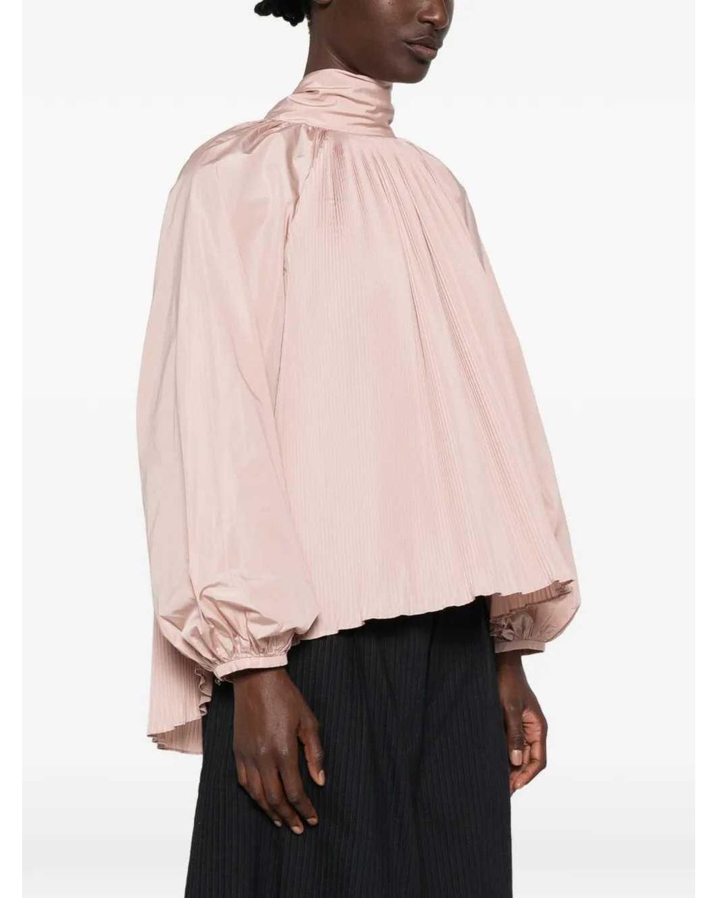Max Mara Pink Pleated Blouse