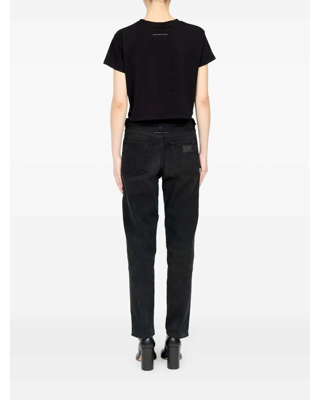 MM6 by Maison Margiela Black Logo T-Shirt