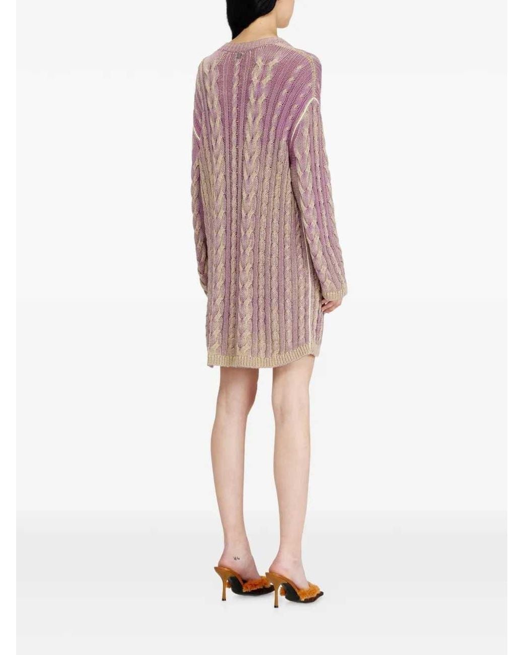 DIESEL Purple Short V-Neck Dress