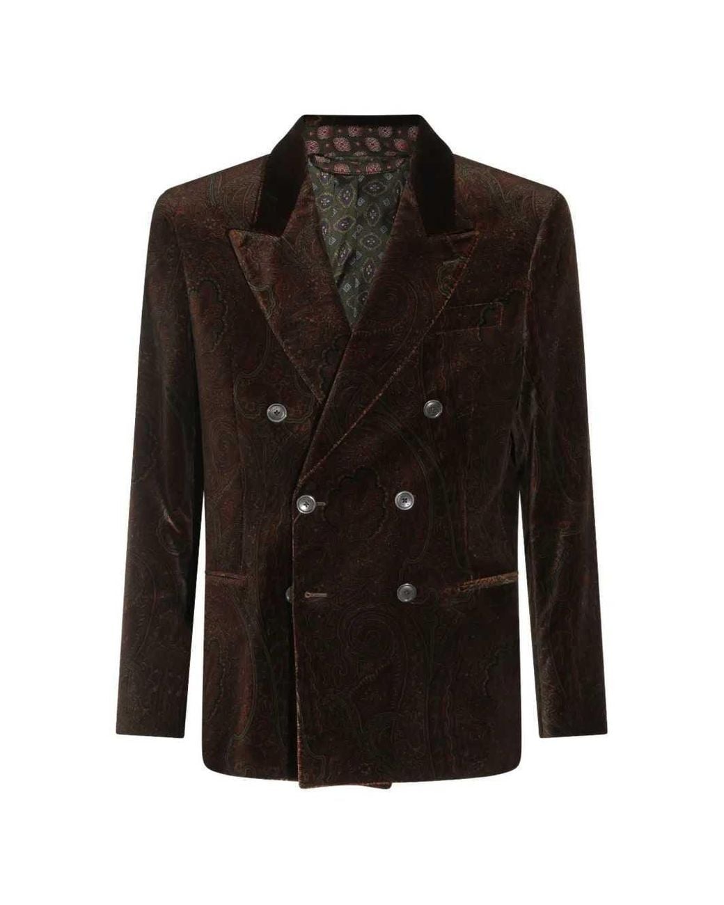 Etro Black Single-Breasted Jacket for men