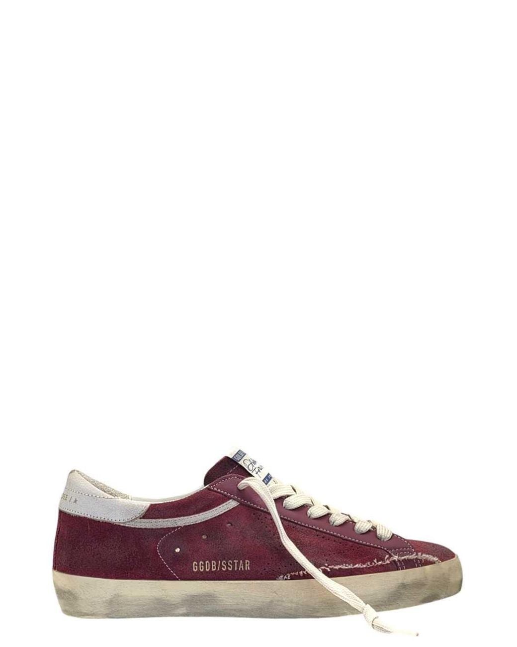 Golden Goose Deluxe Brand Purple Super-Star Suede Upper, Star-Shaped Perforated Leather To for men