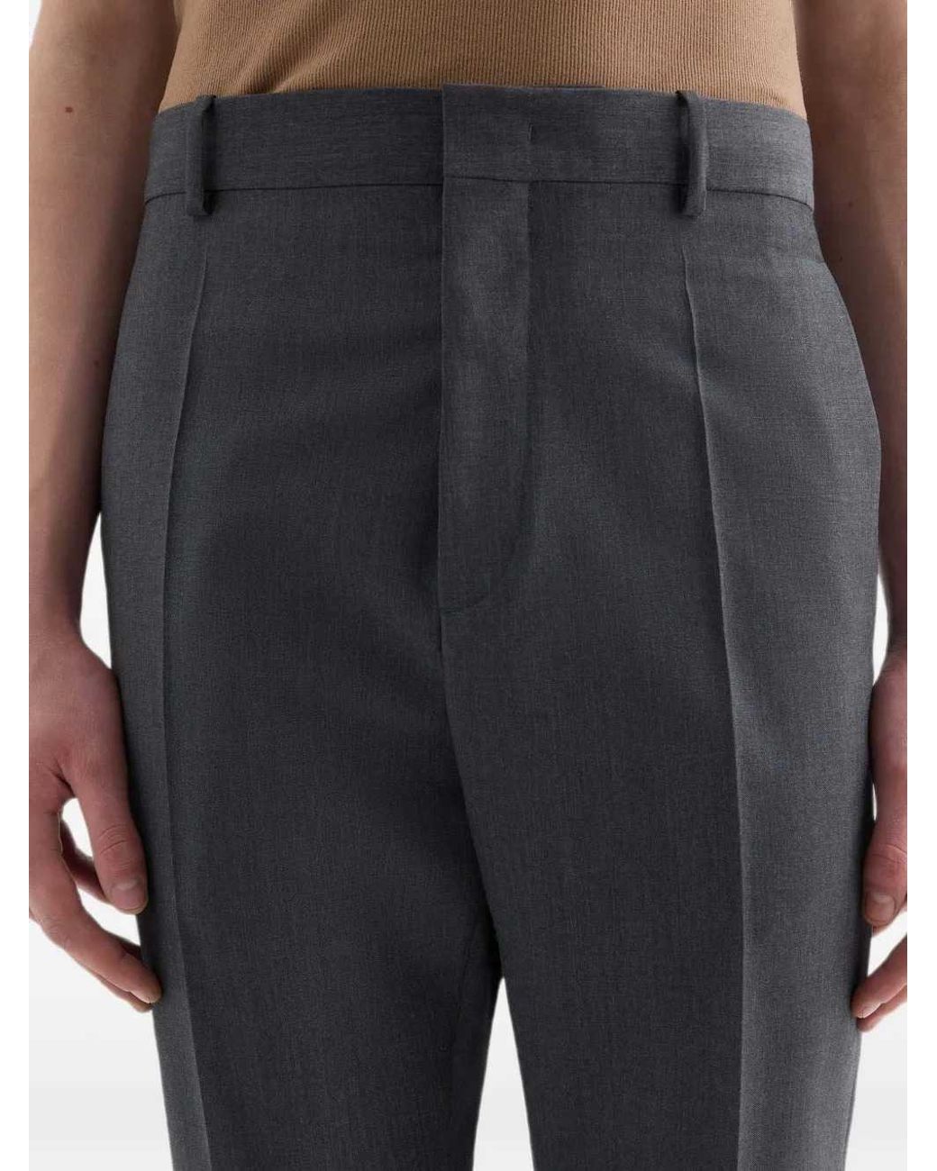 Jil Sander Gray Wool Trousers for men
