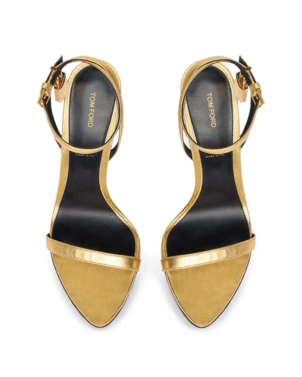 Tom Ford Metallic Padlock Sandals