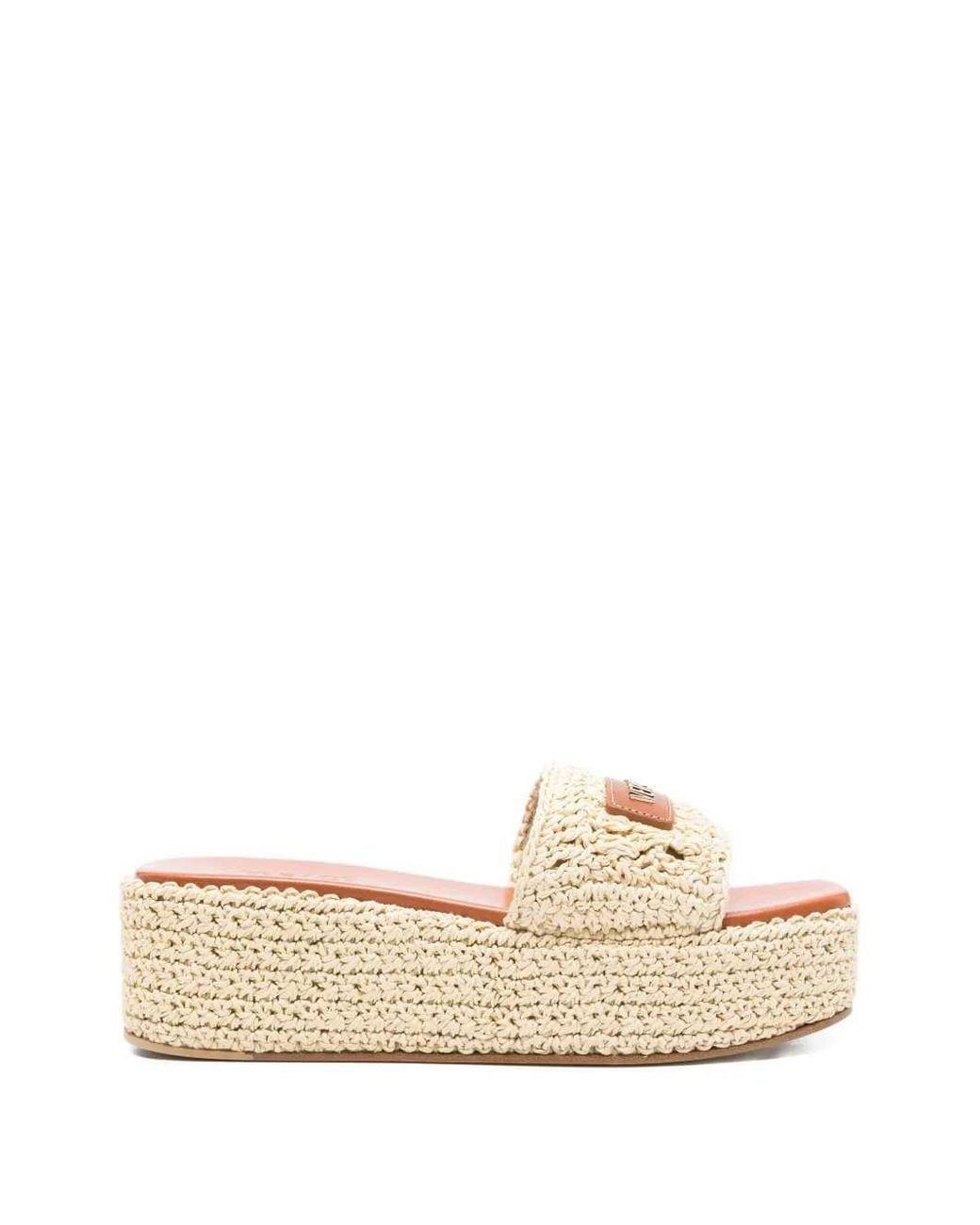 Versace Natural Logo Sandals