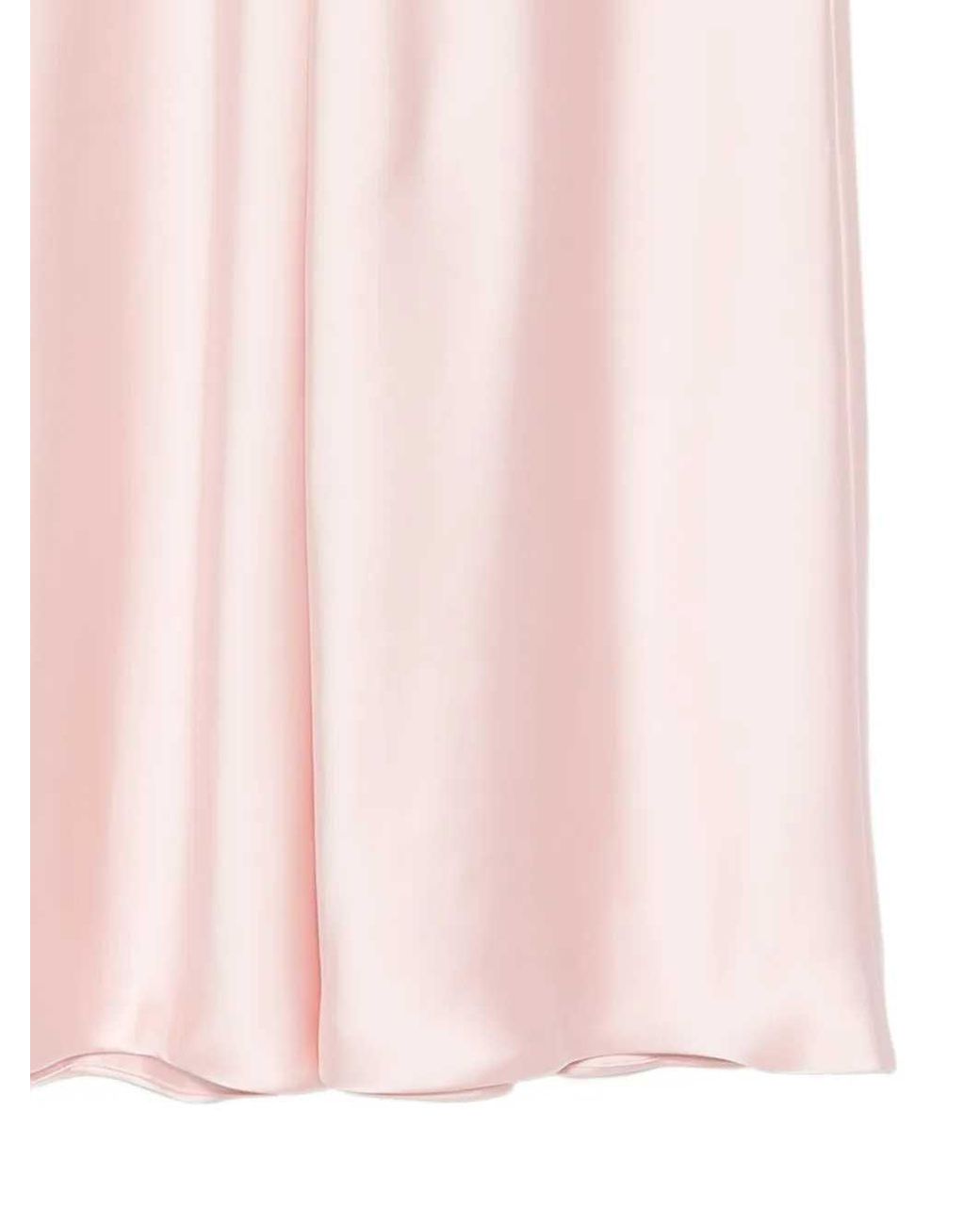 Norma Kamali Pink Wide Leg Trousers With A Satin Finish