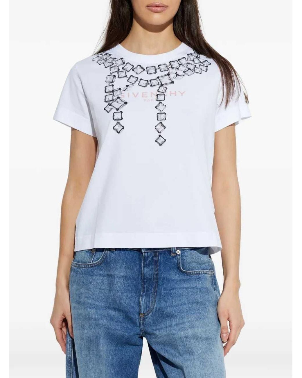 Givenchy White Printed T-Shirt