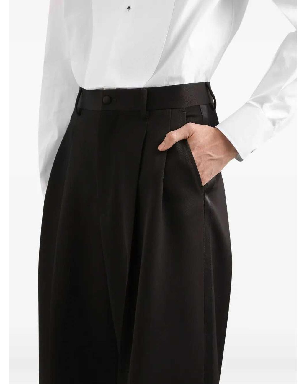 Dolce & Gabbana Black Tailored Trousers for men