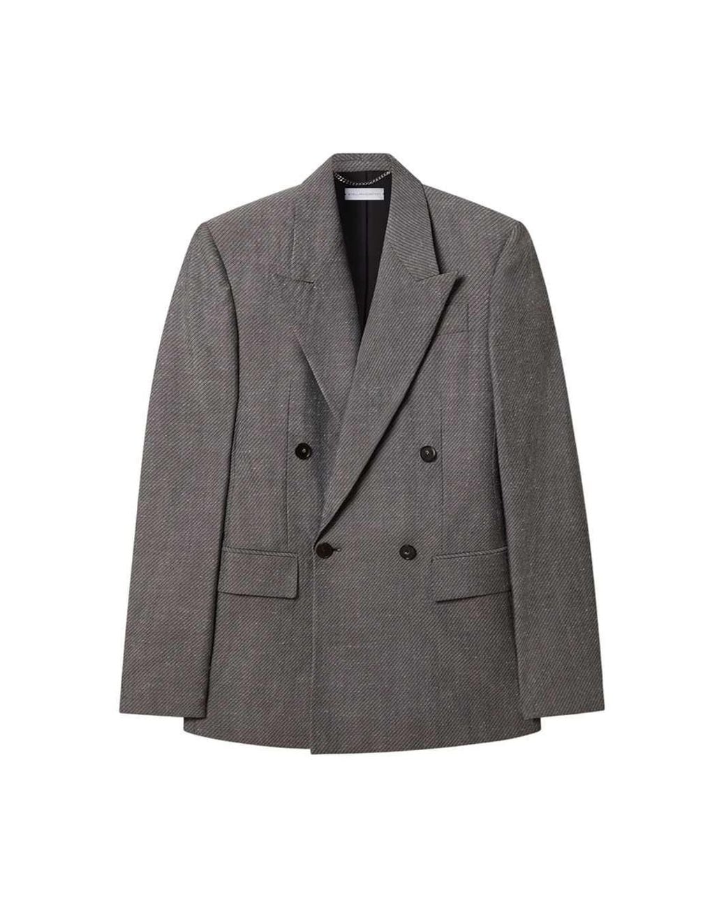 Stella McCartney Gray Tailored Double-Breasted Blazer