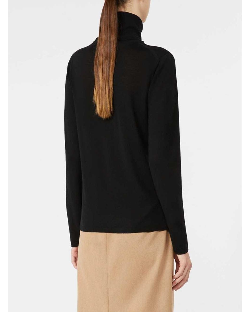 Max Mara Black Wool Turtleneck Sweater
