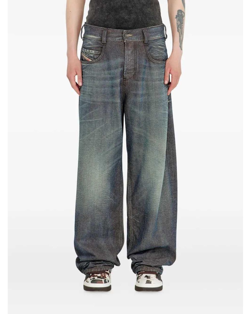 DIESEL Gray 1997 D-Enim-M Loose-Fit Jeans for men