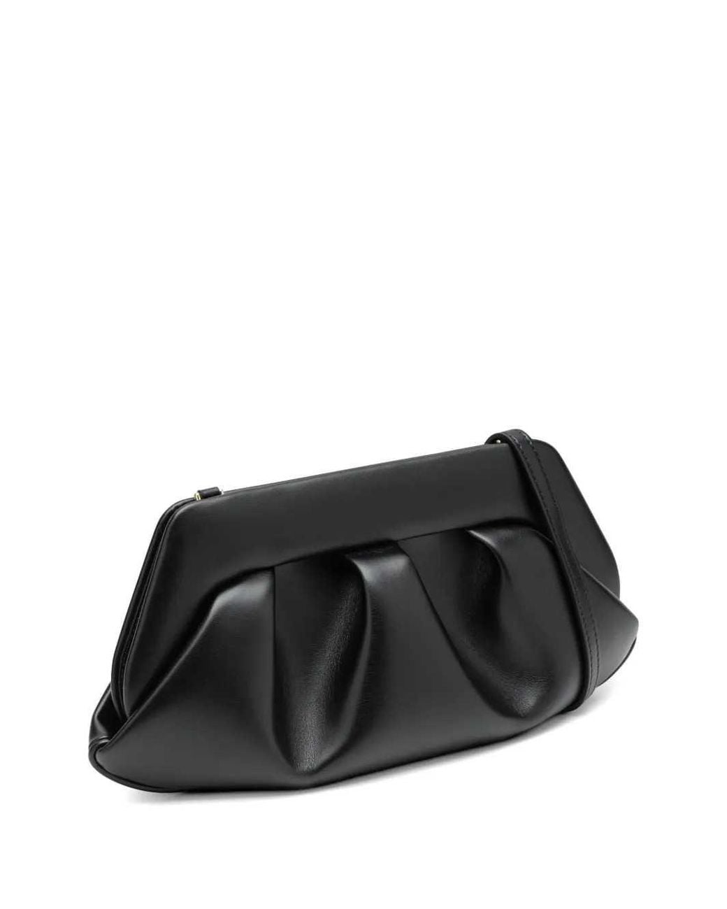 THEMOIRÈ Black Bios Ruched Clutch