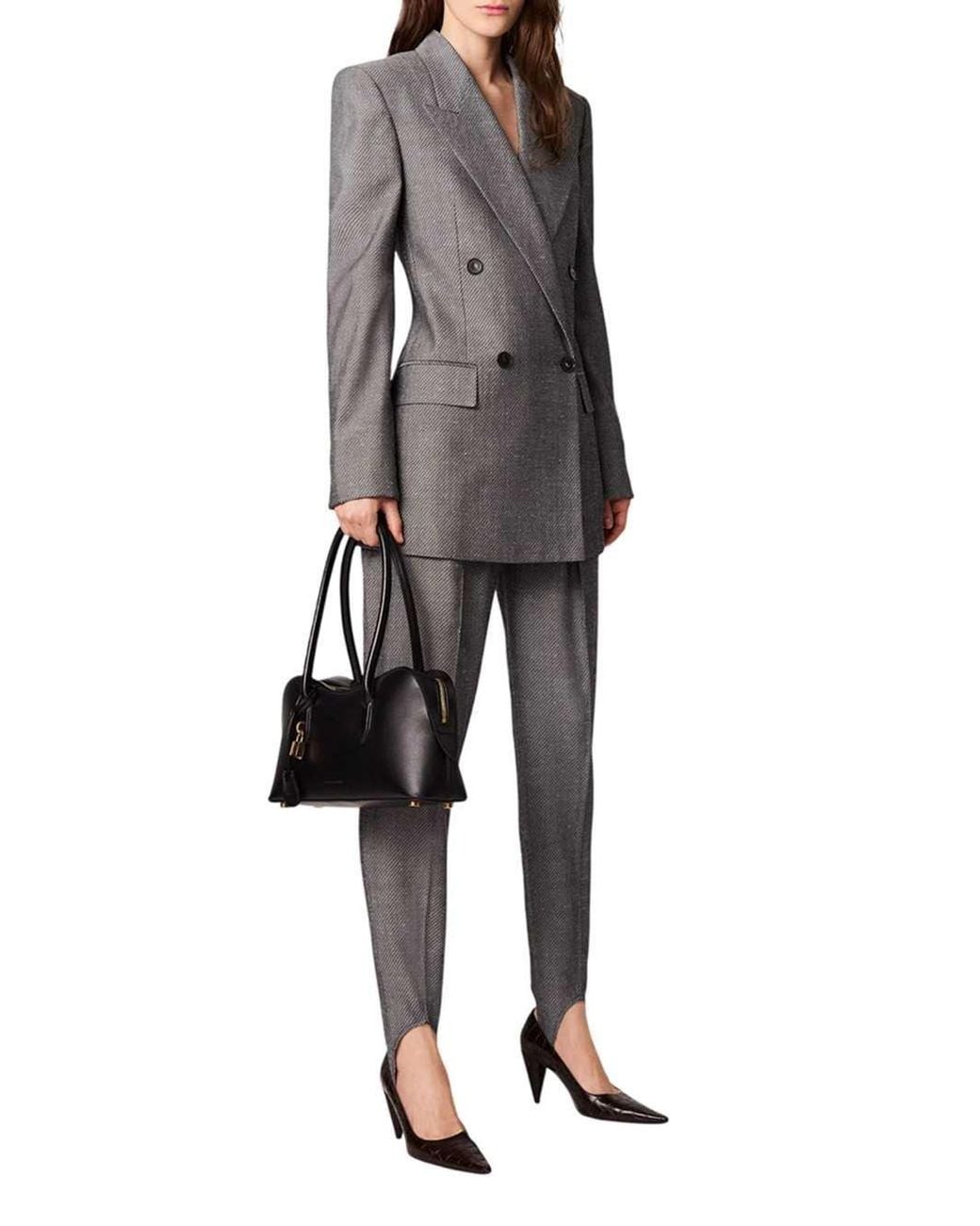 Stella McCartney Gray Tailored Double-Breasted Blazer