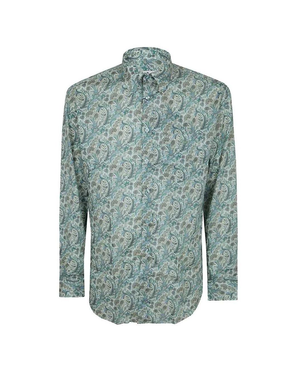 Etro Blue Paisley Shirt for men