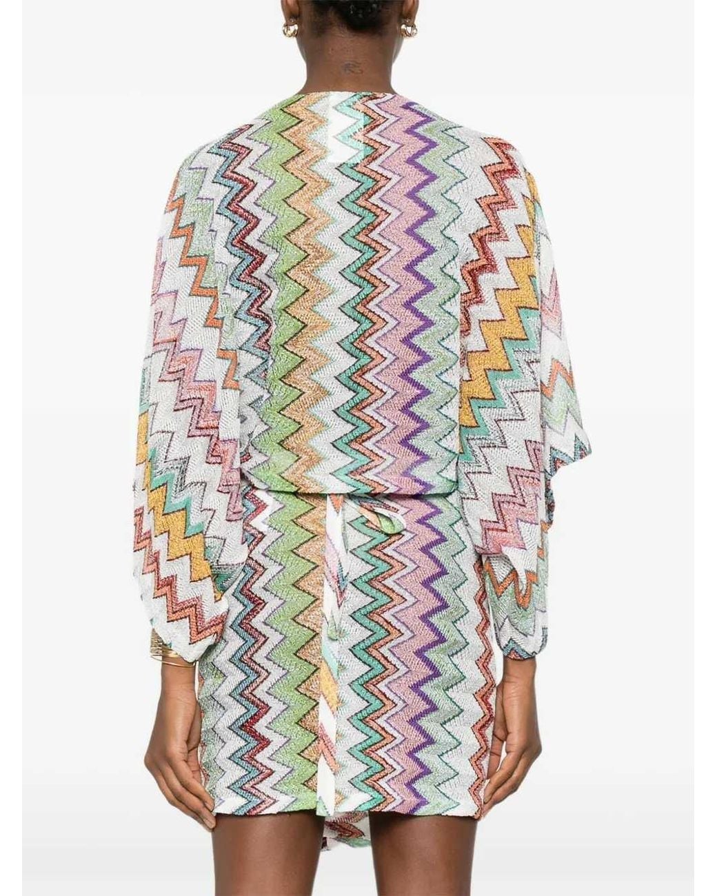 Missoni White Blouse With Zigzag Pattern