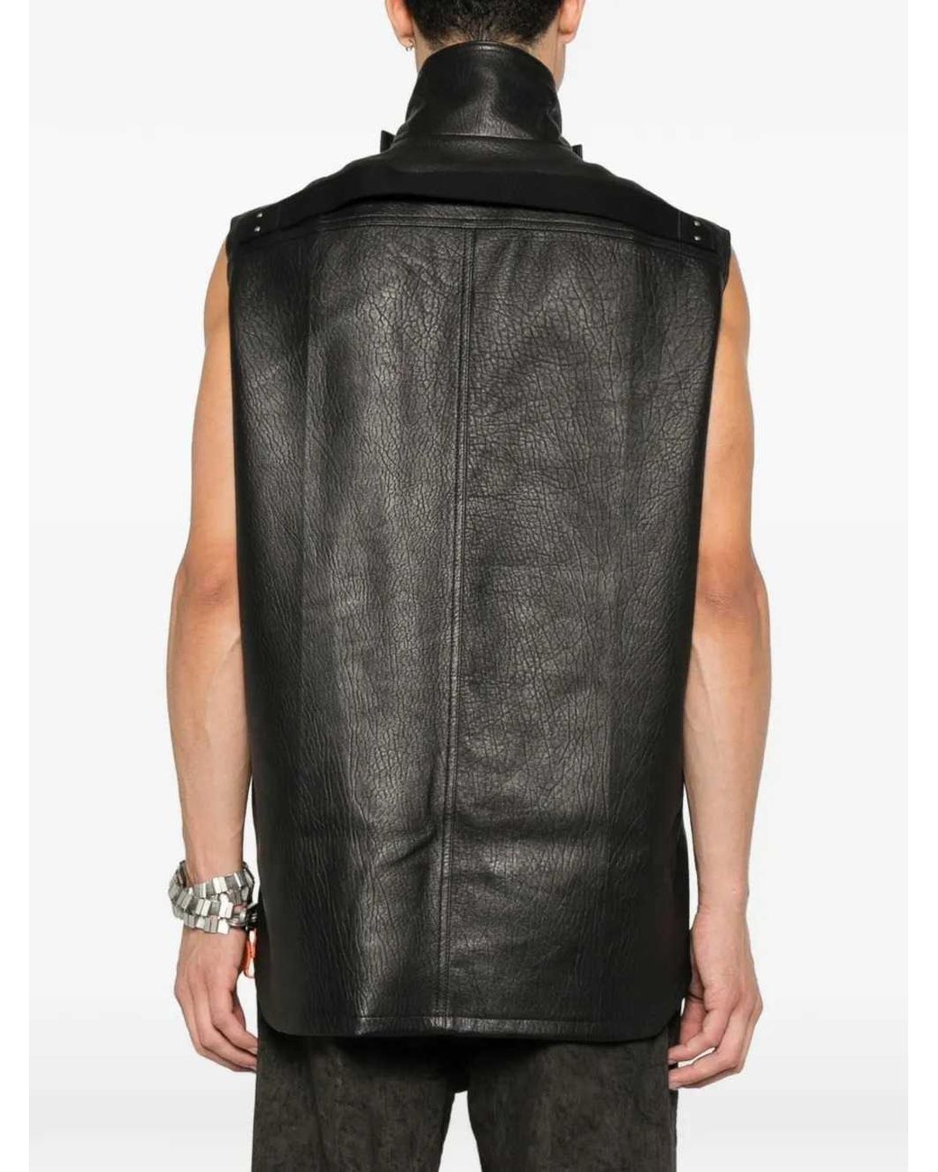 Rick Owens Black High-Neck Jacket for men