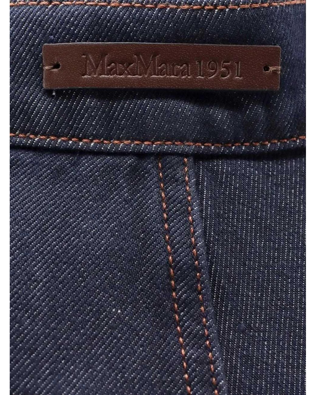 Max Mara Blue Wide-Leg Jeans