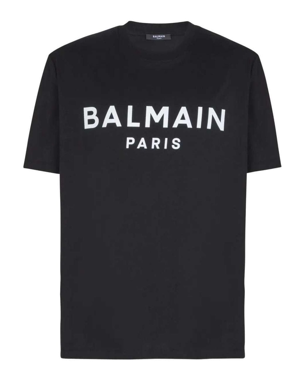 Balmain Black Logo-Print T-Shirt for men