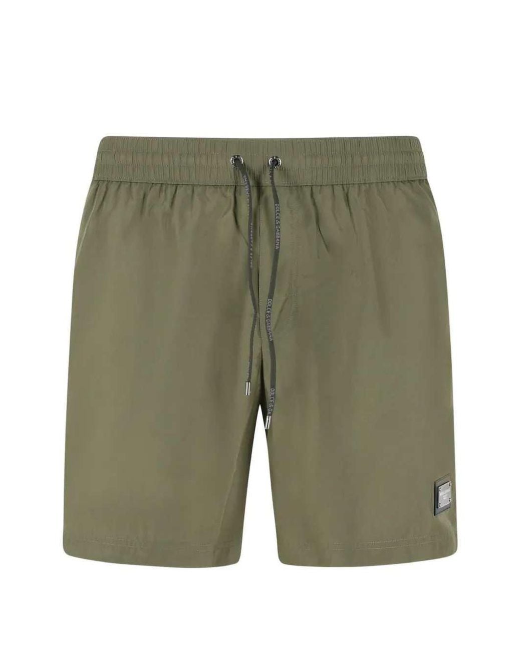 Dolce & Gabbana Green Swimsuit With Applique for men