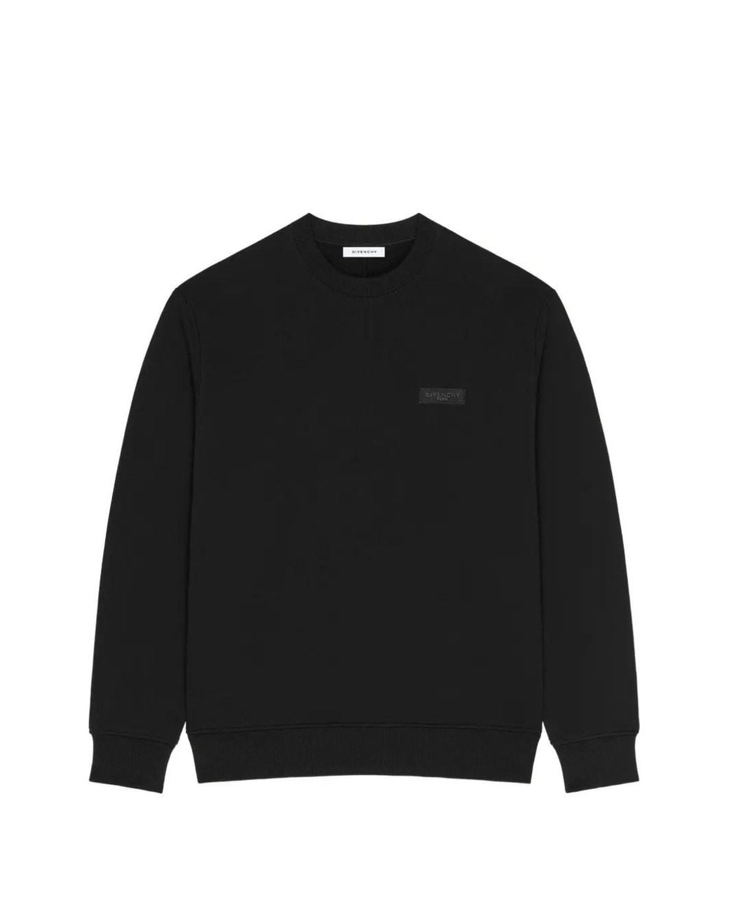 Givenchy Black Fleece Sweatshirt With Grosgrain Paris Detail for men