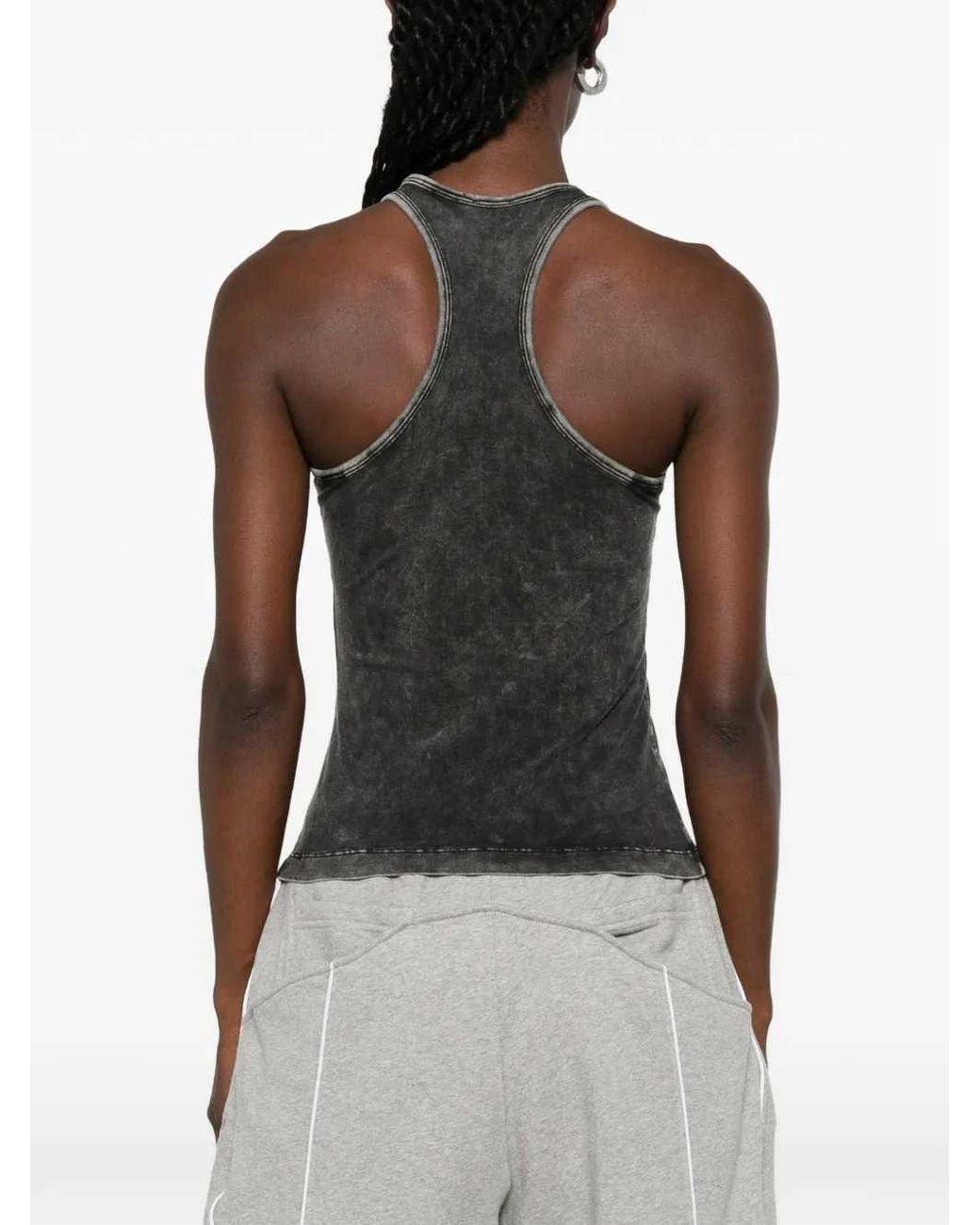 DIESEL Black Irene Top With Appliqué