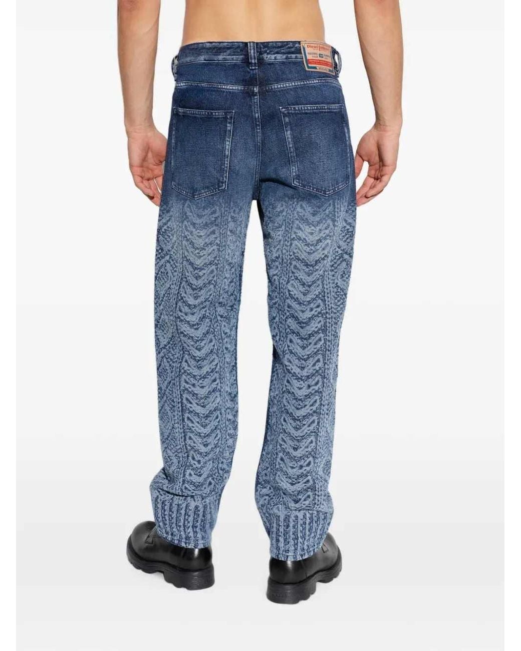 DIESEL Blue 2024 D-Macs-S8 Printed Jeans for men