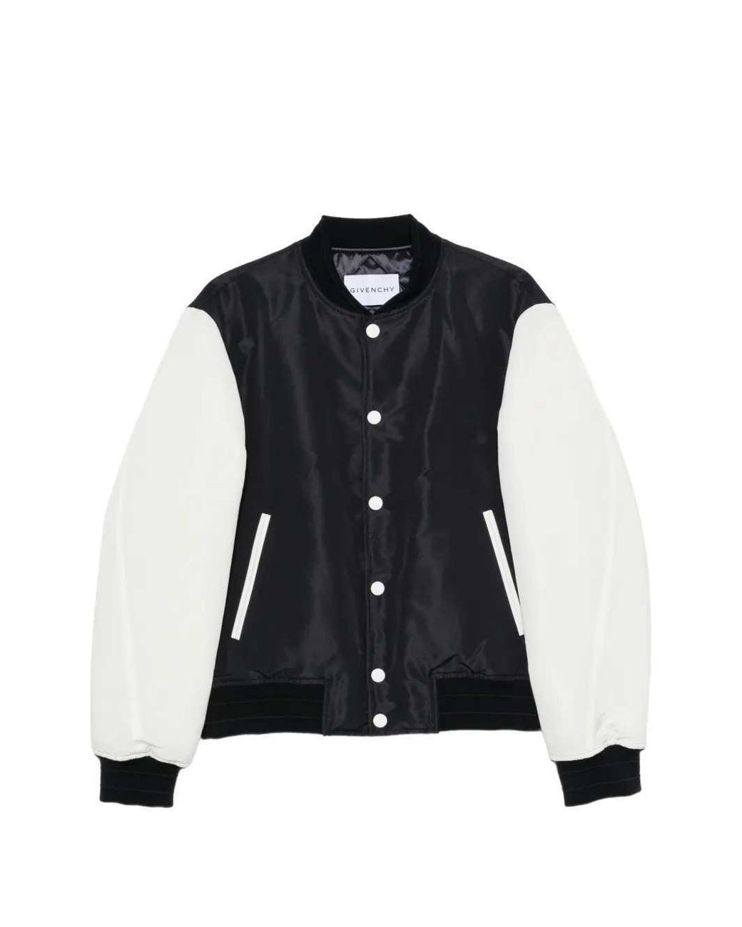 Givenchy Black Embroidered Logo Bomber Jacket for men
