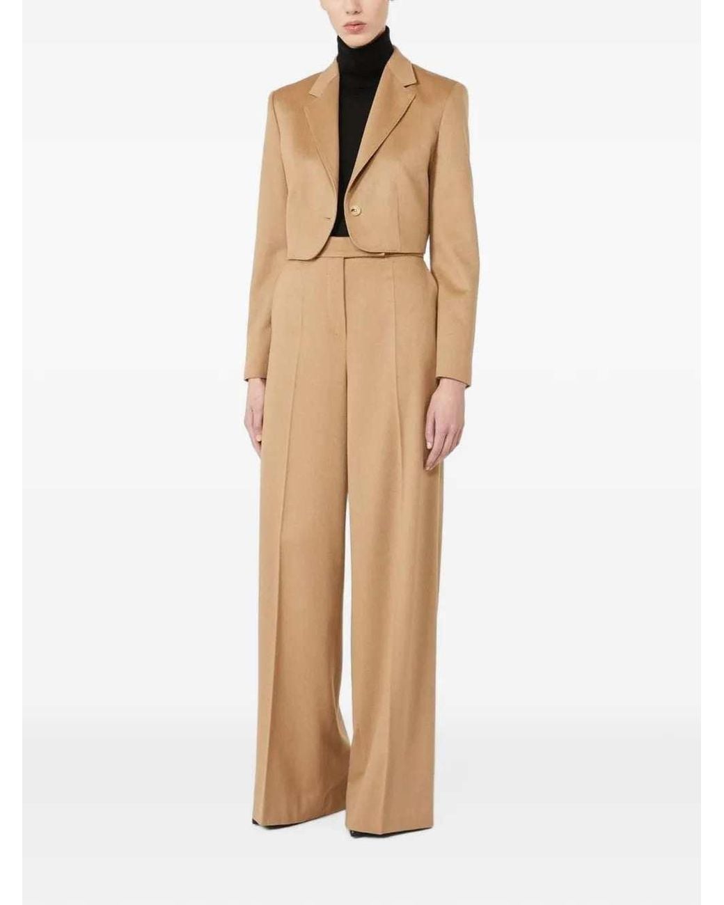 Max Mara Natural Filato Wide-Leg Trousers