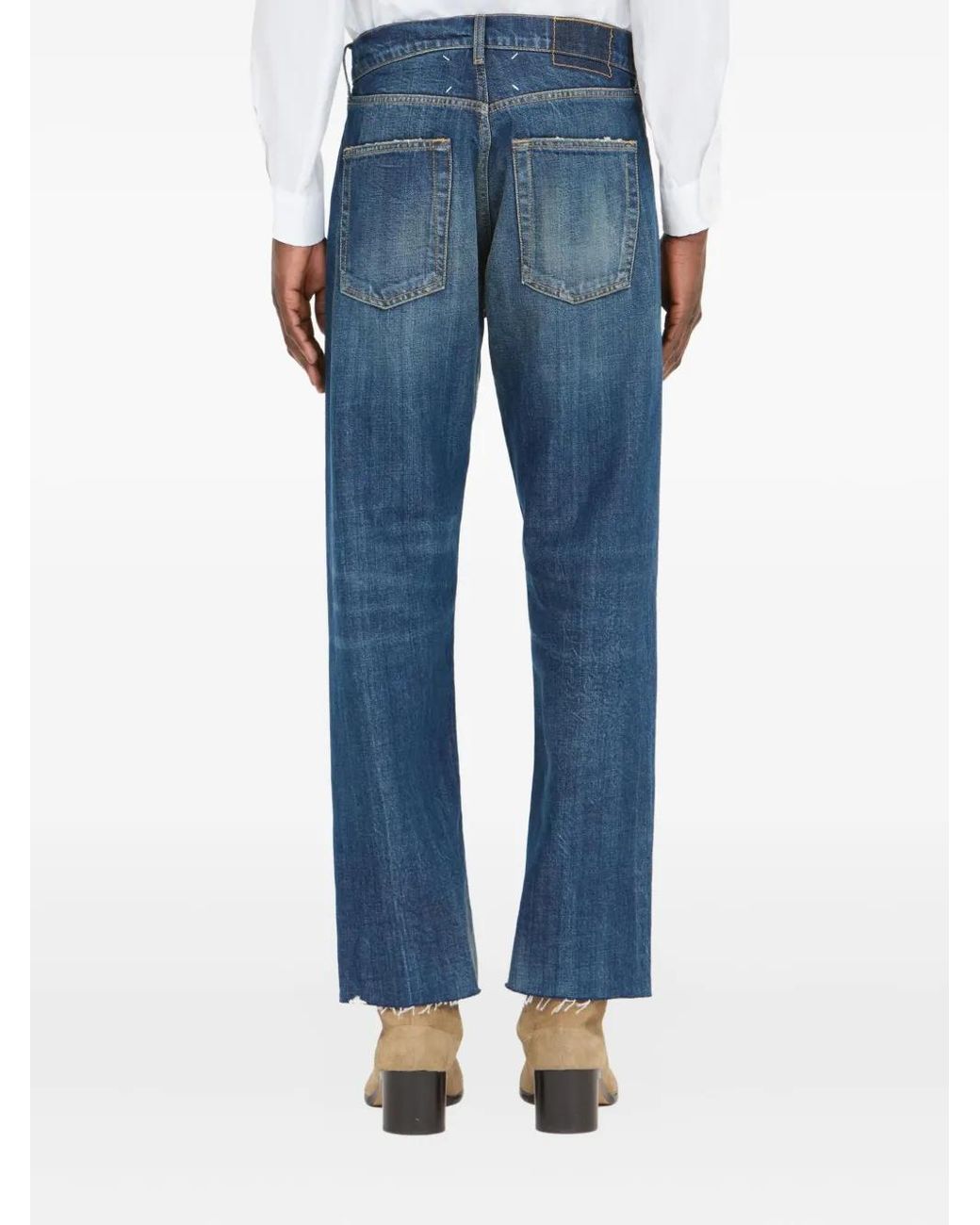 Maison Margiela Blue Straight-Leg Jeans for men
