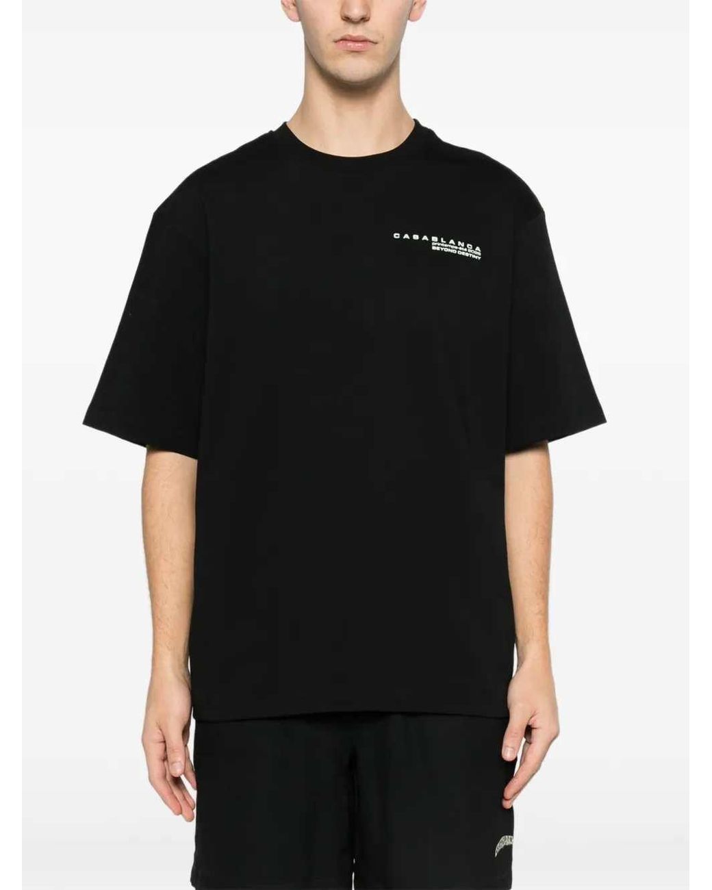 Casablanca Black Classic Graphic Tee for men