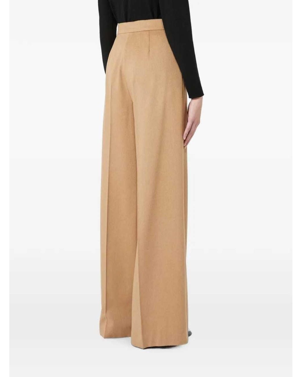 Max Mara Natural Filato Wide-Leg Trousers