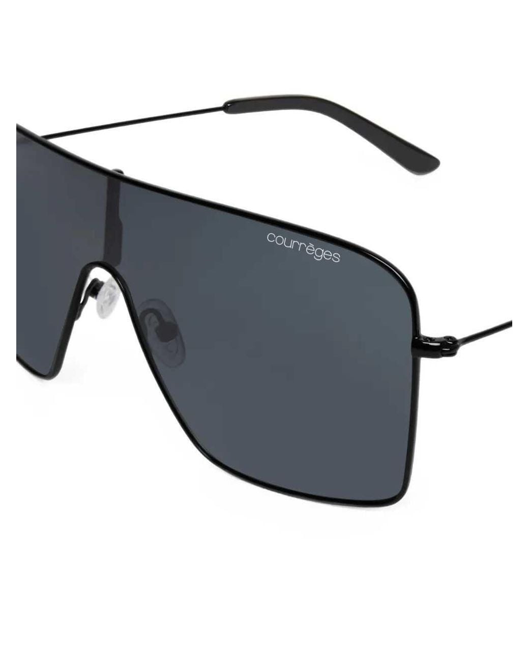 Courreges Blue Oversized Square-Frame Sunglasses