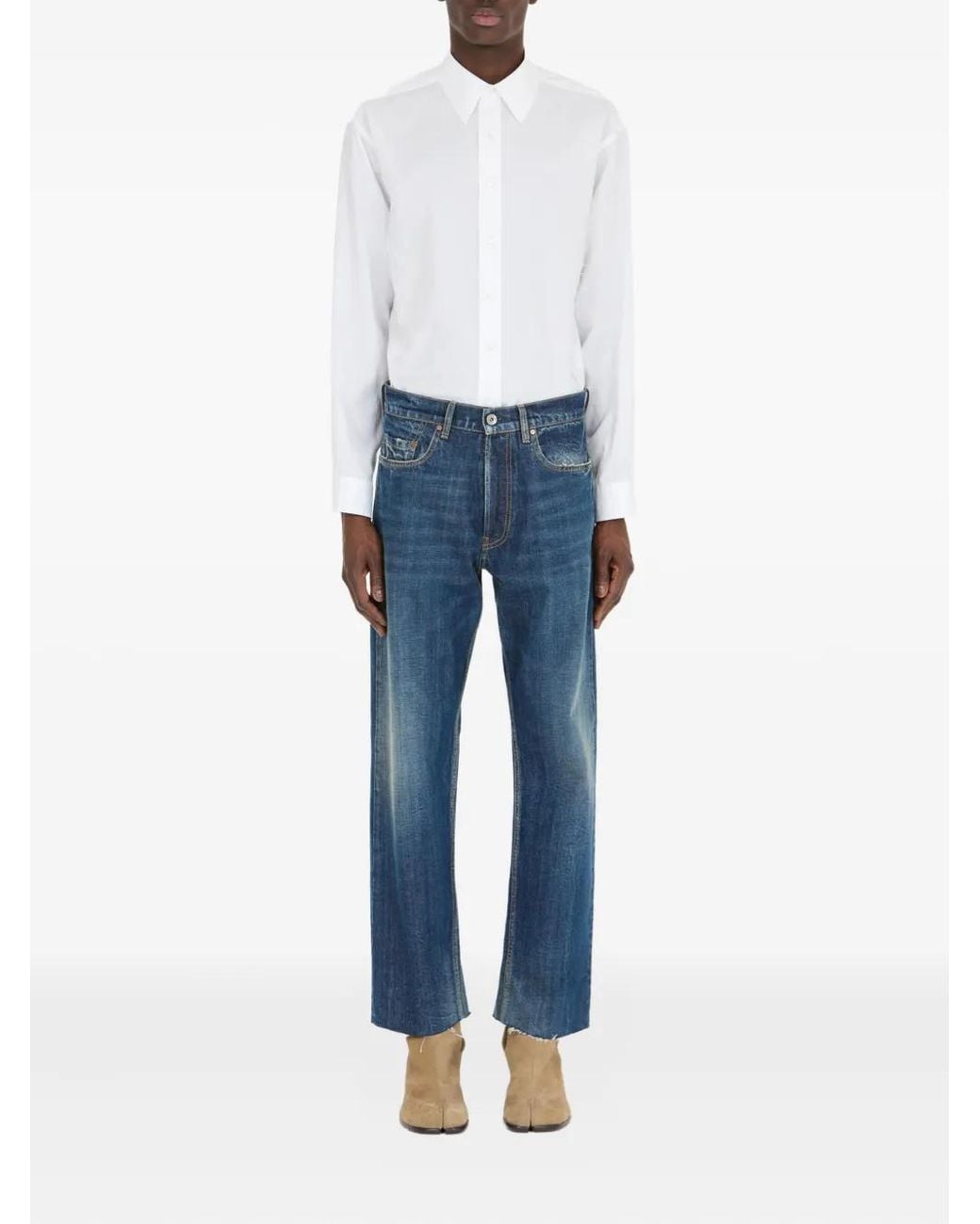 Maison Margiela Blue Straight-Leg Jeans for men