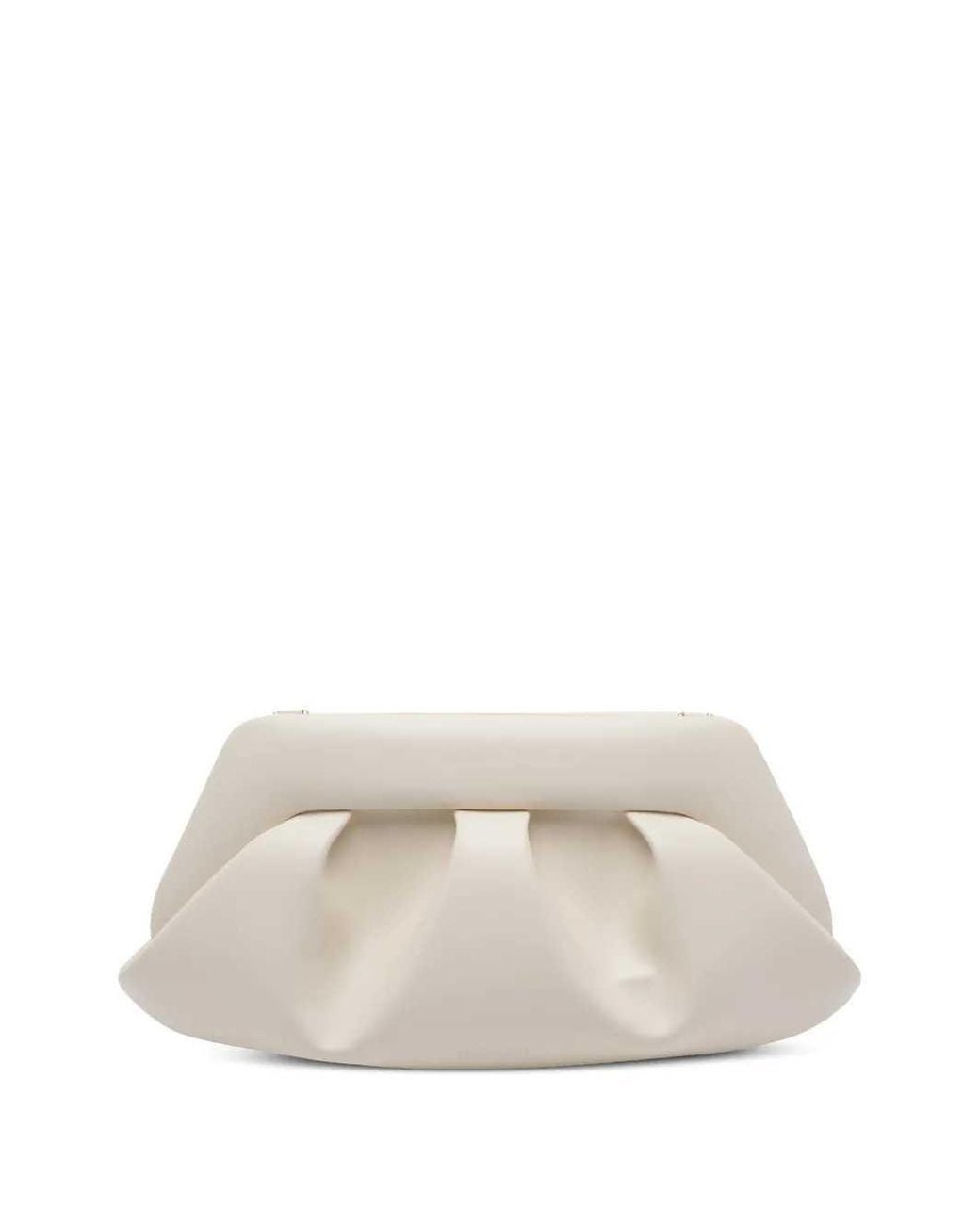 THEMOIRÈ White Bios Pleated Shoulder Bag